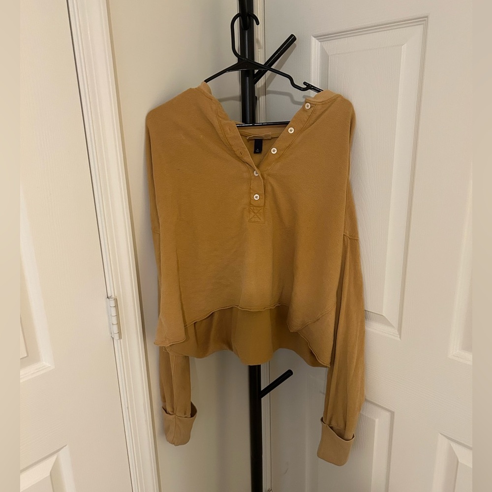 mustard yellow boho shirt